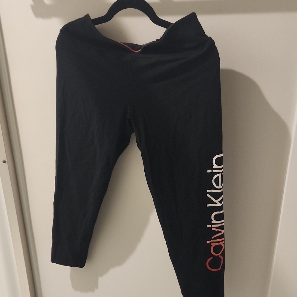 Calvin Klein Black Leggings Stretchy Athletic Wear